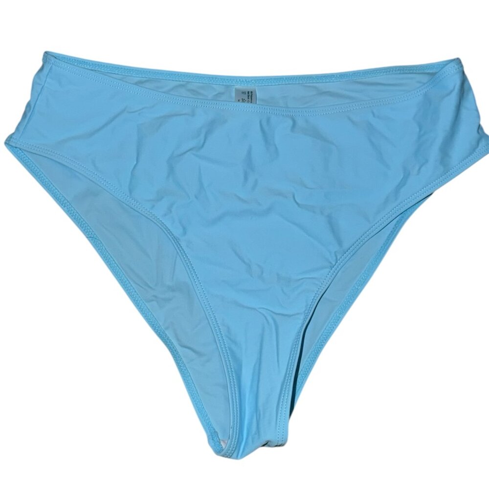 BABY BLUE BIKINI BOTTOM HIGH WAISTED
